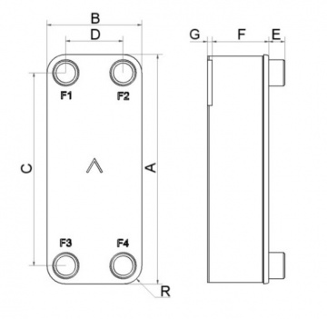 Schimbator de caldura in placi SWEP B86